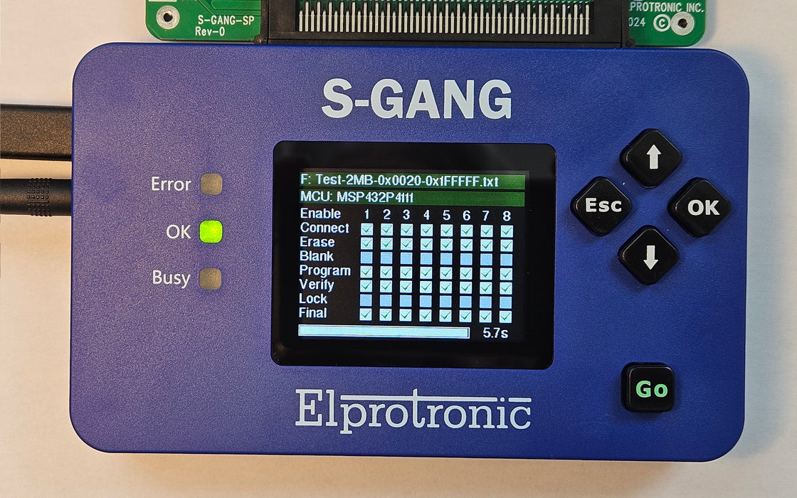 S-GANG programmer - table view