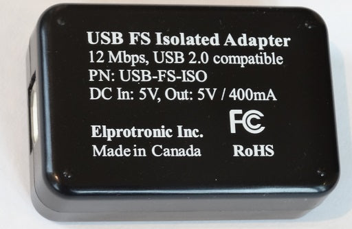 USB isolator back view